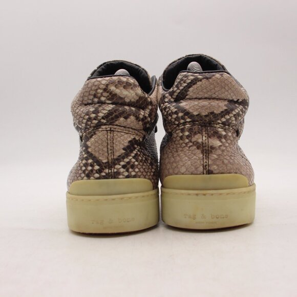 RAG & BONE Women’s Size 39 Kent Hight Top Printed Python Snakeskin Sneakers - Picture 5 of 10